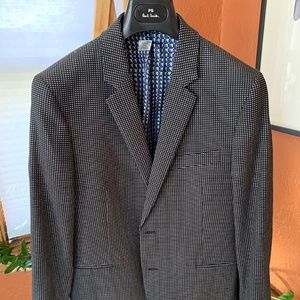 PS by Paul Smith black and white sport coat blazer jacket size 40 wool cotton